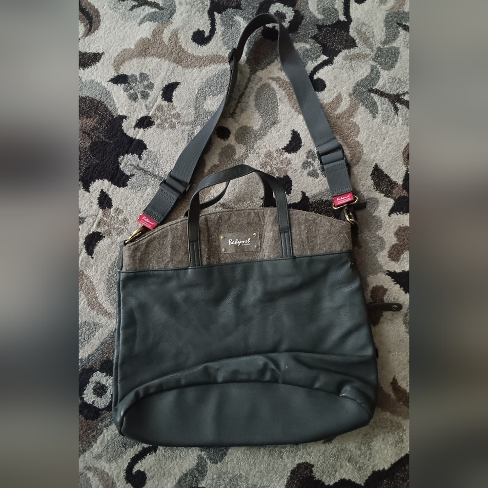 Babymel Grace Vegan Leather Tote Diaper Bag, Grey Unisex